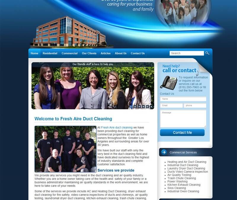 New Duct Cleaning word press website goes live