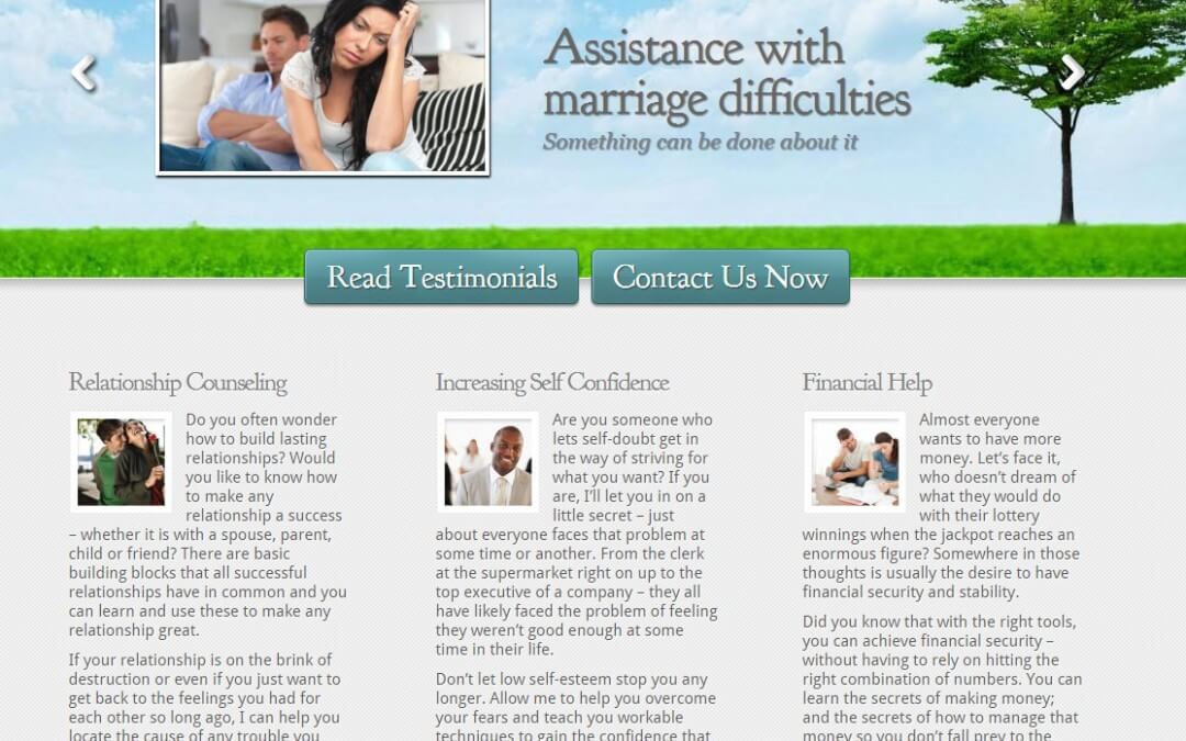 Self-Help website and testing
